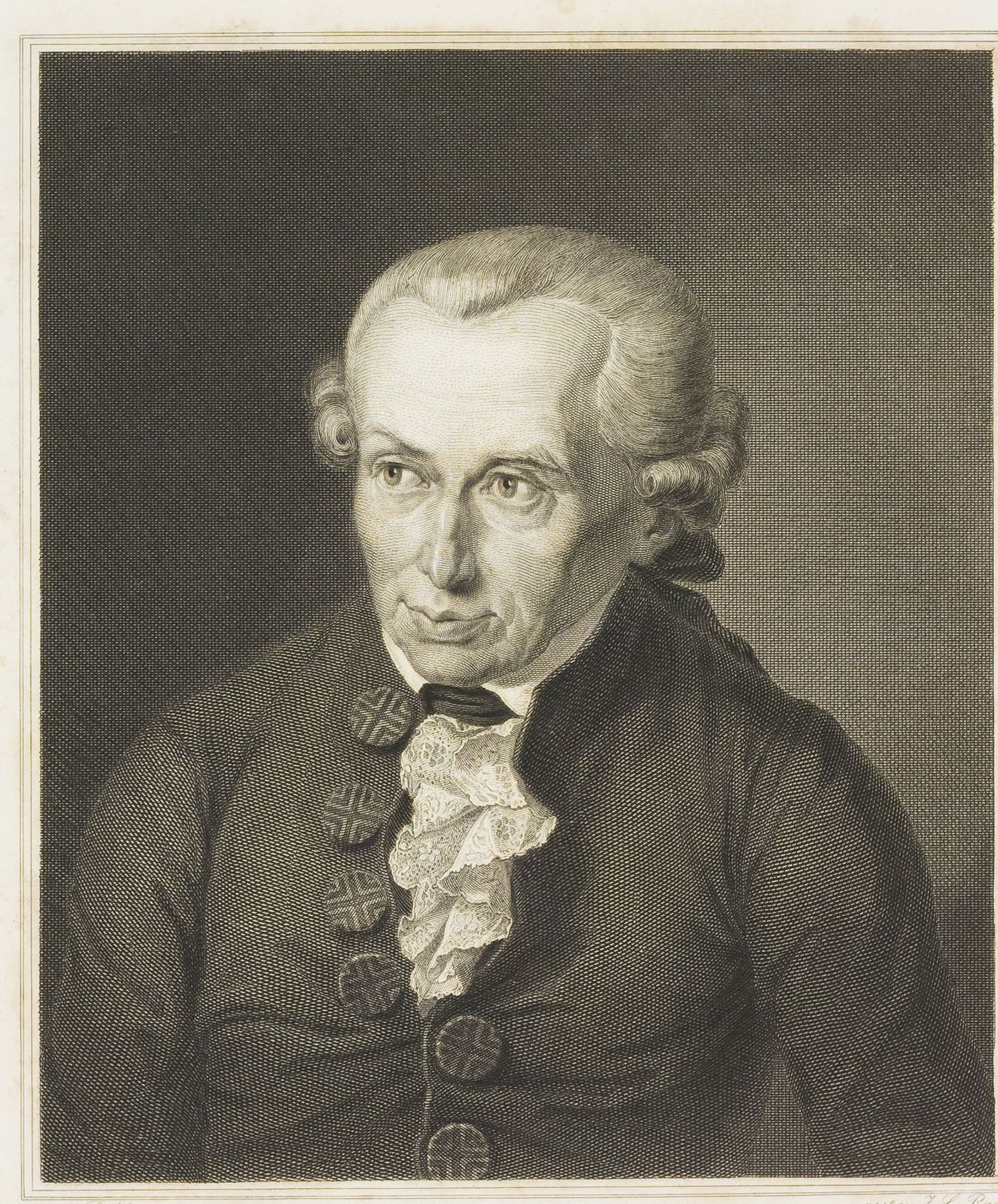 Chân dung Immanuel Kant — bản khắc thép theo tranh chân dung của Döbler