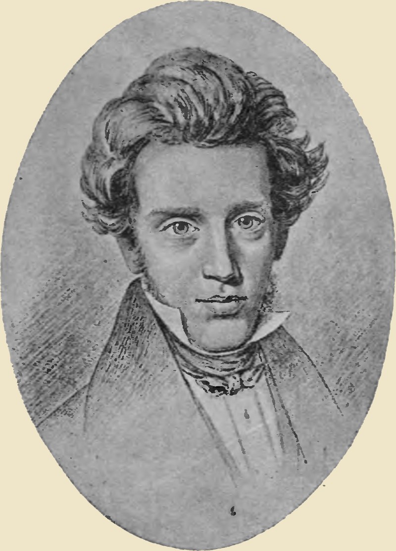Chân dung Søren Kierkegaard — bản vẽ chì của N. C. Kierkegaard (~1840)