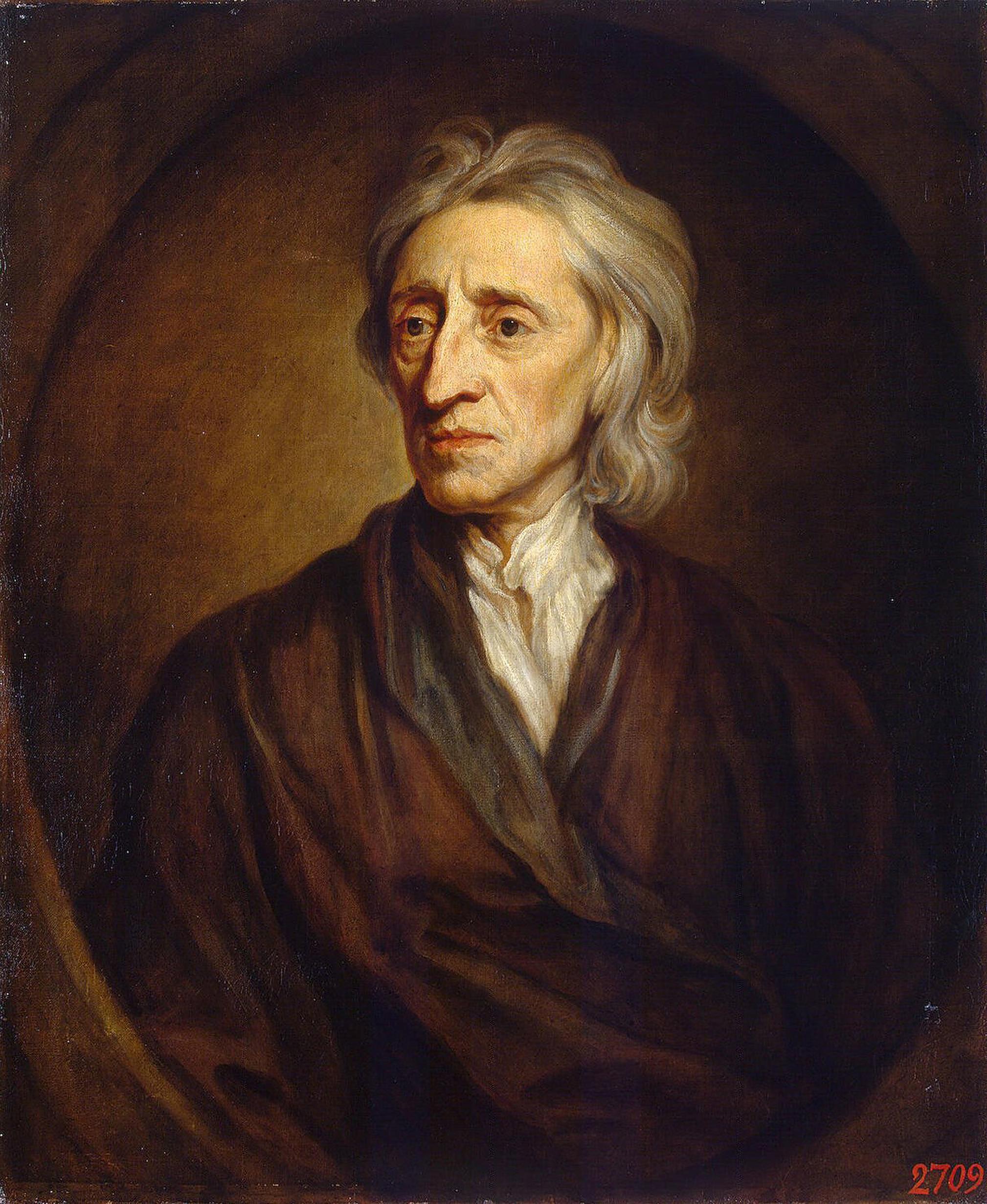 Chân dung John Locke — tranh sơn dầu của Godfrey Kneller, 1697