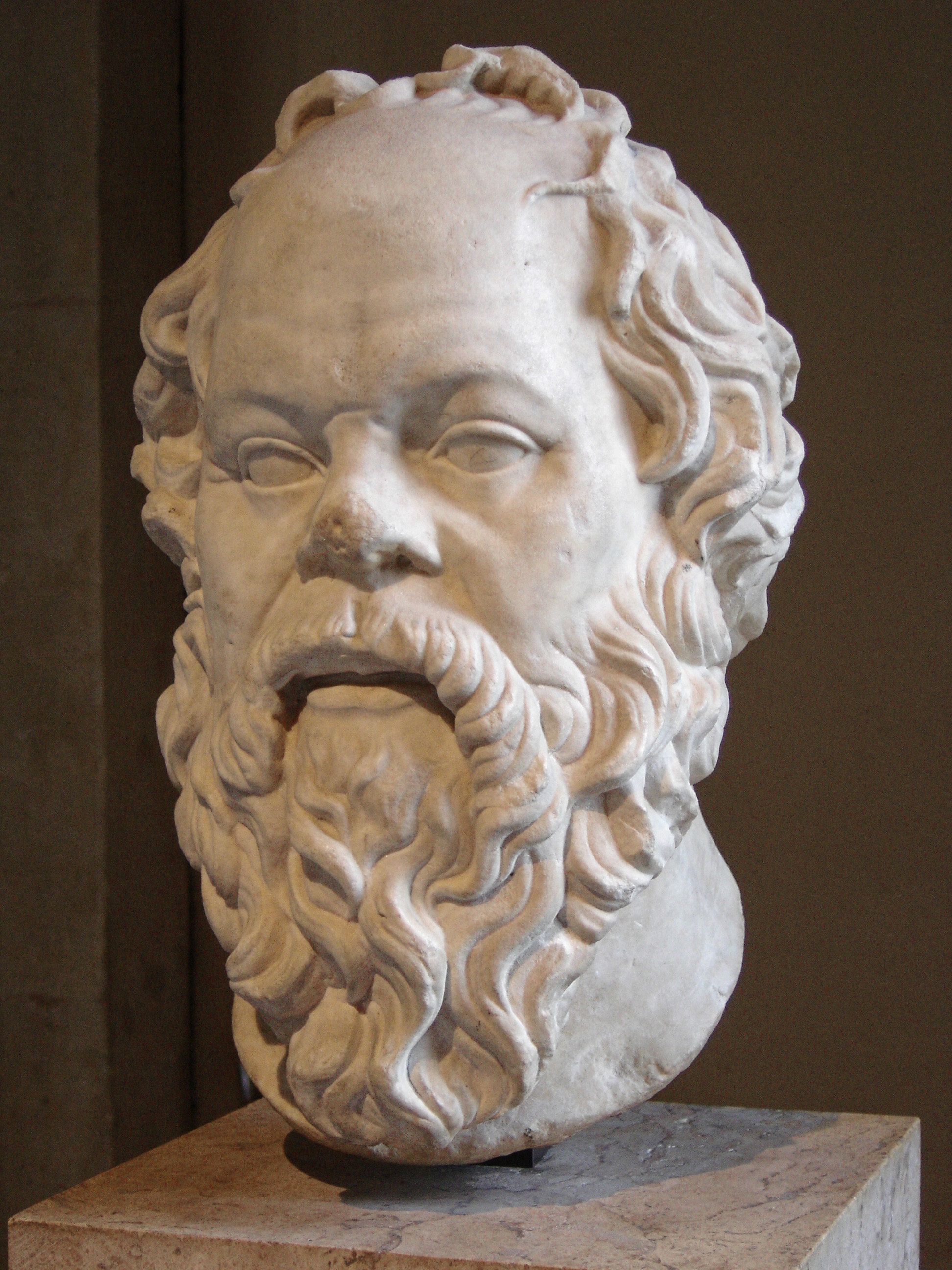 Chân dung Socrates — tượng bán thân bằng đá cẩm thạch, bản La Mã chép theo nguyên mẫu của Lysippos